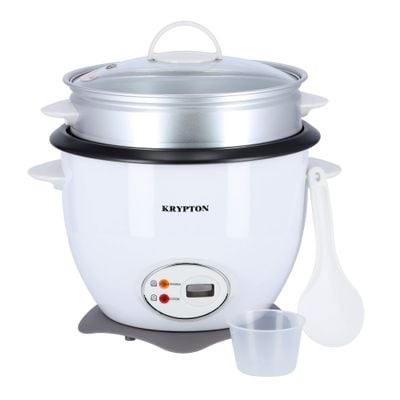 Krypton 1.8 L Rice Cooker with Steamer | KNRC5283 | 700 W | Non-Stick Inner Pot, Automatic Cooking, Easy Cleaning, High-Temperature Protection - Make Rice & Steam Healthy Food & Vegetables