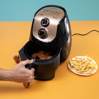 Krypton KNAF6228 Air Fryer with Rapid Air Circulation System | 3.5L  | 80-200 C Adjustable Temperature Control for Healthy Oil Free or Low Fat Cooking - 60 Minute Manual Timer, Overheat Protection