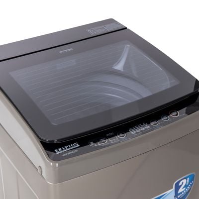 Krypton Fully Automatic Washing Machine 7KG - Plastic Body - Stainless Steel Drum- Tempered Glass Window - Turbo Wash - Gentle Wash | Wash Power: 330W & Spin Power 260W | 2 Years Warranty