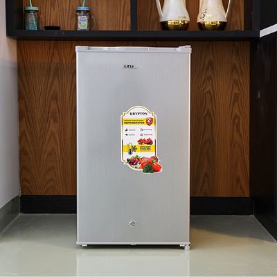 Krypton KNRF110 110 L Single Door Refrigerator - Portable | Low Noise | Separate Chiller Compartment | Compact Handle | Adjustable Thermostat | Ideal for Home, Bachelor's, Medical & More | 2 Years Warranty