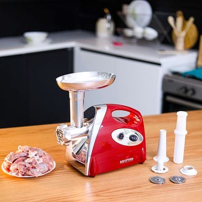 Meat Grinder - Electric Meat Mincer with Reverse Function | 2000W | 3 Metal Cutting Plates | Accessories, Metal Gears, Stainless Steel Blade | Suitable for Cutting Cheese, Veg, Meat