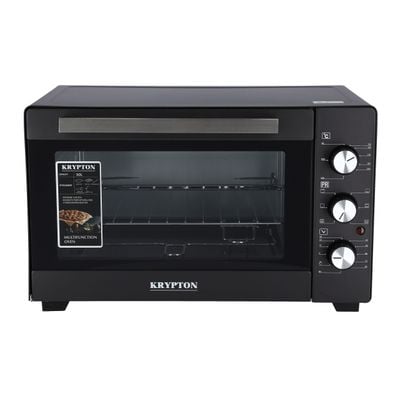 Krypton 30L Electric Oven - 1600W Electric Oven with Rotisserie functions | Grill Function, 60 Minute Timer, Auto Shut Off with Signal Bell & Inside Lamp | Multiple Control Knobs 