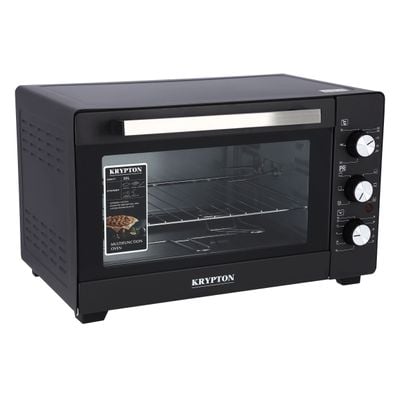 Krypton 30L Electric Oven - 1600W Electric Oven with Rotisserie functions | Grill Function, 60 Minute Timer, Auto Shut Off with Signal Bell & Inside Lamp | Multiple Control Knobs 