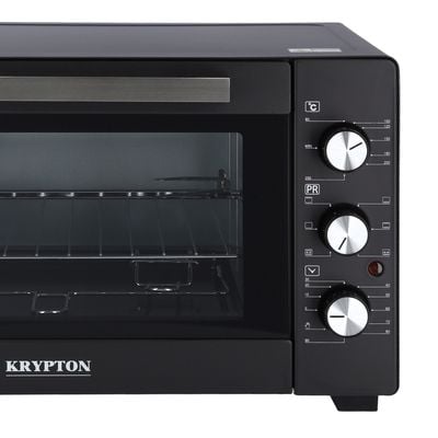 Krypton 30L Electric Oven - 1600W Electric Oven with Rotisserie functions | Grill Function, 60 Minute Timer, Auto Shut Off with Signal Bell & Inside Lamp | Multiple Control Knobs 