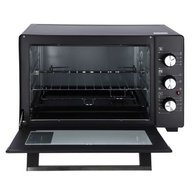 Krypton 30L Electric Oven - 1600W Electric Oven with Rotisserie functions | Grill Function, 60 Minute Timer, Auto Shut Off with Signal Bell & Inside Lamp | Multiple Control Knobs 