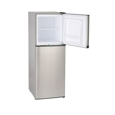 Krypton Double Door Defrost Refrigerator- KNRF220T| Quick Cooling, Larger Storage Space and Vegetable Box, Perfect for Family of 4 to 5 Members| Includes a Lock and Key| Silver, 2 Year Warranty