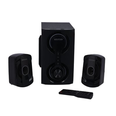 krypton 2.1 CH Home Theater - Multimedia Speaker System - Subwoofer - USB/SD/FM/BT/ - Speakers for Computers, Laptop, TV, Tablet, Music Player - Remote Controller | 2 Years Warranty