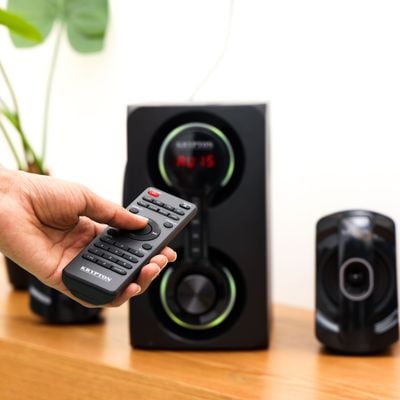 krypton 2.1 CH Home Theater - Multimedia Speaker System - Subwoofer - USB/SD/FM/BT/ - Speakers for Computers, Laptop, TV, Tablet, Music Player - Remote Controller | 2 Years Warranty