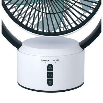 Krypton 9'' Rechargeable Table Fan - 3 Speed Personal Portable Fan with 12Pcs Bright LED Light with Dimmable - Quiet Electric Ideal for Office, Home and Travel Use | 2 Year Warranty