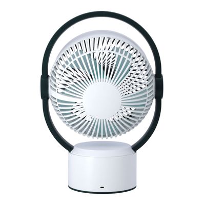 Krypton 9'' Rechargeable Table Fan - 3 Speed Personal Portable Fan with 12Pcs Bright LED Light with Dimmable - Quiet Electric Ideal for Office, Home and Travel Use | 2 Year Warranty