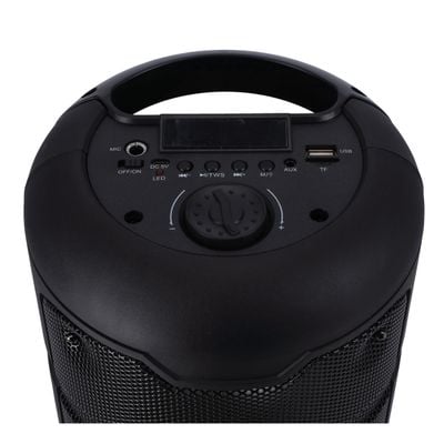 Portable Rechargeable Speaker with Mic and Remote, KNMS5397 | BT/ TF/ USB/ FM/ Micro SD & Aux Inputs | Karaoke Speaker with LED Display | 3.7V 1500mAh Battery | LED Display