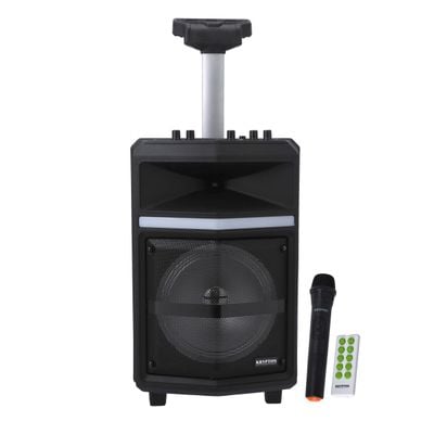 Krypton Portable Professional Rechargeable Speaker, KNMS5393 | Trolley Handle & Wheels | TWS Function | BT/ Aux/ USB/ TF/FM/ Mic | Perfect for Indoor & Outdoor Use