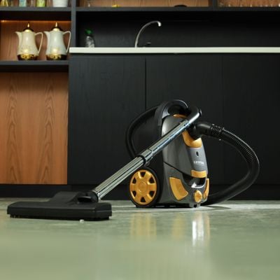 Vacuum Cleaner, 3L Capacity, Dust Full Indicator, KNVC6296 | Speed Control Function | Pedal On/Off Switch | Automatic Card Rewinder | Cloth Dust Bag | Metal Telescopic Tube