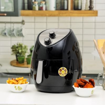 Air Fryer With 6L Capacity, KNAF6358 | Adjustable Time & Temperature Control | Stainless Steel Panel | Up To 80% Less Fat | Oil & Fat-Free