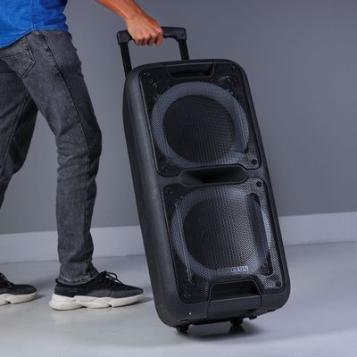 Portable and Rechargeable Professional Speaker, KNMS5201 | BT/ USB/TF Card/ FM Radio/ TWS Connection | Remote Control | Ideal for Professional, Party, Home & More