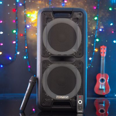 Portable and Rechargeable Professional Speaker, KNMS5201 | BT/ USB/TF Card/ FM Radio/ TWS Connection | Remote Control | Ideal for Professional, Party, Home & More