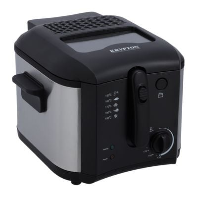 Deep Fryer, 1600W Power, KNDF6347 - 130-190 Degree Celsius Adjustable Time & Temperature ,2 L Detachable Inner Pot, Dishwasher Safe Lid