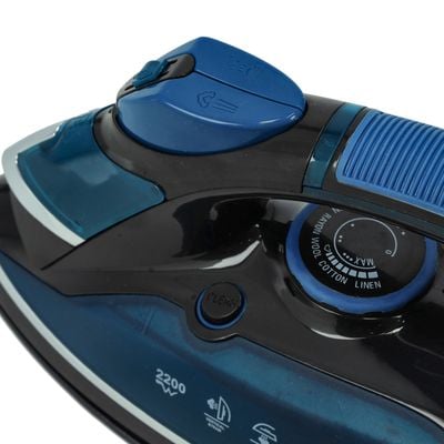 Ceramic Steam Iron, Stream Rate Of 15g/Min, 2200W, KNSI6351 | Ceramic Sole Plate| Self-Cleaning Function| Powerful Steam Burst| Water Tank Of 380ml | Rotating Swivel Cord