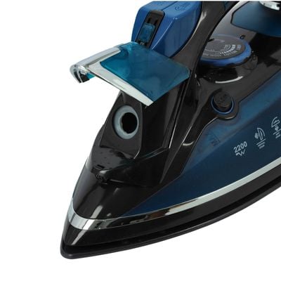 Ceramic Steam Iron, Stream Rate Of 15g/Min, 2200W, KNSI6351 | Ceramic Sole Plate| Self-Cleaning Function| Powerful Steam Burst| Water Tank Of 380ml | Rotating Swivel Cord