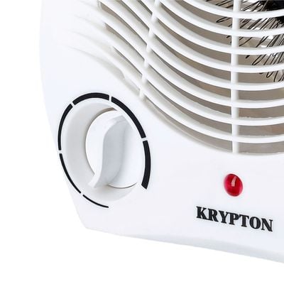 Fan Heater with 2 Heating Powers, KNFH6360 | Cool/ Warm/ Hot Wind Selection | Adjustable Thermostat | Overheat Protection | Power Light Indicator | Carry Handle