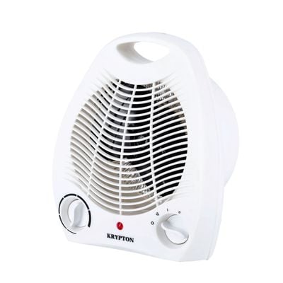 Fan Heater with 2 Heating Powers, KNFH6360 | Cool/ Warm/ Hot Wind Selection | Adjustable Thermostat | Overheat Protection | Power Light Indicator | Carry Handle