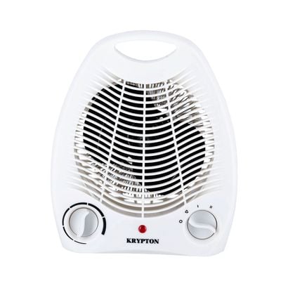 Fan Heater with 2 Heating Powers, KNFH6360 | Cool/ Warm/ Hot Wind Selection | Adjustable Thermostat | Overheat Protection | Power Light Indicator | Carry Handle