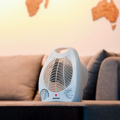 Fan Heater with 2 Heating Powers, KNFH6360 | Cool/ Warm/ Hot Wind Selection | Adjustable Thermostat | Overheat Protection | Power Light Indicator | Carry Handle