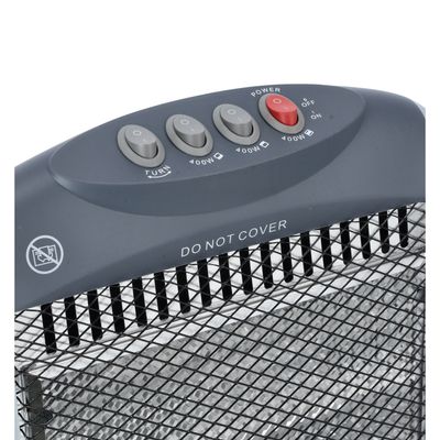 Krypton Halogen Heater- KNHH6366/ High Performance with 3 Heating Power and Safety Tip-Over Switch/ Perfect for Home and Office Use, Portable with a Carry Handle/ Grey, 2 Years Warranty
