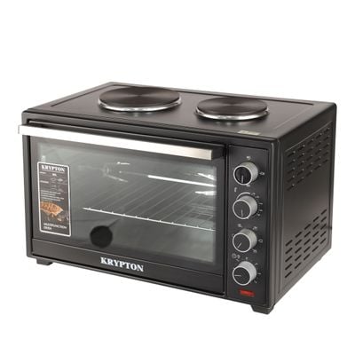 Electric Oven with Rotisserie & Convection, 2000W, KNO6381 | 60L Capacity | Temperature Control | 60 Min Timer |Inside Lamp | 2 Hotplates | Tempered Glass Window