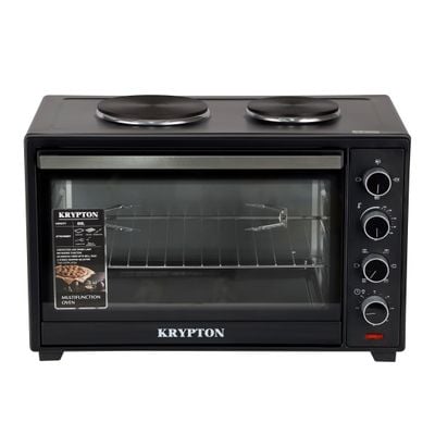 Electric Oven with Rotisserie & Convection, 2000W, KNO6381 | 60L Capacity | Temperature Control | 60 Min Timer |Inside Lamp | 2 Hotplates | Tempered Glass Window