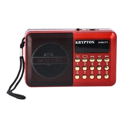 Rechargeable Digital Radio with Mp3 Player, KNR6375 | 55 Channel Memory | USB & TF Card Player | Auto Search & Auto Save Radio | Radio with LED Digital Display