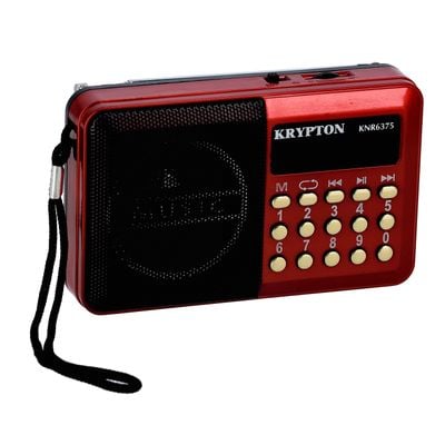 Rechargeable Digital Radio with Mp3 Player, KNR6375 | 55 Channel Memory | USB & TF Card Player | Auto Search & Auto Save Radio | Radio with LED Digital Display