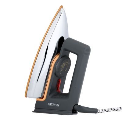 Krypton 1200 W Electric Dry Iron- KNDI5217| Light-Weight Iron Box with Light Indicator| Golden Sole Plate and Temperature Setting Dial with Automatic Cut-Off| 2 Years Warranty 