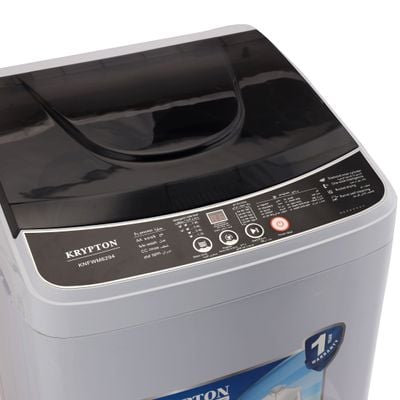 Krypton Fully Automatic Washing Machine- KNFWM6294/ 6.0 kg, Top-Loading and One-Click Intelligence/ Equipped with Diamond Inner Cylinder and Hand-Twist Wash Feature/ Perfect for Home, Apartment, etc./ White, 1 Year Warranty 