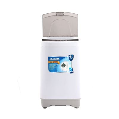 Krypton Fully Automatic Washing Machine- KNFWM6294/ 6.0 kg, Top-Loading and One-Click Intelligence/ Equipped with Diamond Inner Cylinder and Hand-Twist Wash Feature/ Perfect for Home, Apartment, etc./ White, 1 Year Warranty 