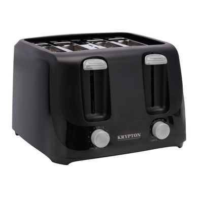 Krypton Bread Toaster|KNBT6295|1400W|4 Slice Slot Bread Toaster| Adjustable Browning Control| Self Centering Function| Removable Crumb Tray| Cord Storage Function|2 Years Warranty| Black