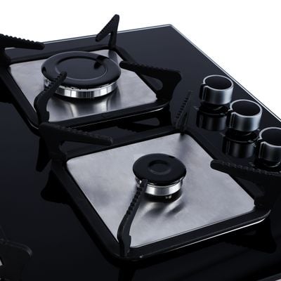 Krypton 2-IN-1 Built In Gas Hob- KNGC6423| Gas Stove with Sabaf Burners, Low Gas Consumption and Improved Gas Flow for Efficient Heating| Pulse Ignition System | Black, 2 Years Warranty