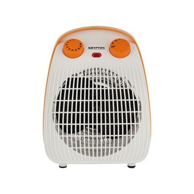 Krypton Fan Heater- KNFH1736| High Performance Fan with 3 Modes, Adjustable Thermostat and Instant Heating| Overheat Protection and Power Indicator Light| Perfect for Heating Homes, Offices, Small Living Spaces, Etc.| 2 Years Warranty, White