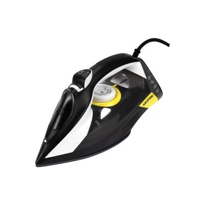 Krypton Ceramic Steam Iron- KNSI6446/ Dry Steam Ironing Box with Ceramic Soleplate and Steam Output Controller/ Compact and Handy Design with Multiple Functions/ 300 ml Water Tank, Suitable for All Kinds of Fabric, 2200 W Power/ 2 Years Warranty, Black 