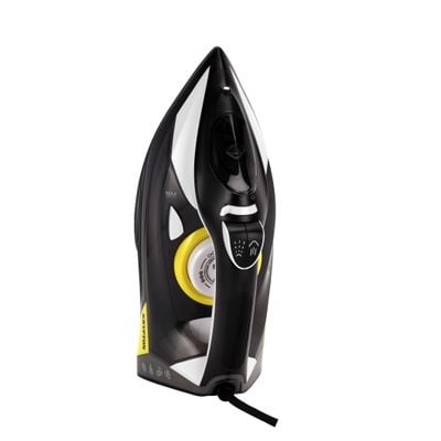 Krypton Ceramic Steam Iron- KNSI6446/ Dry Steam Ironing Box with Ceramic Soleplate and Steam Output Controller/ Compact and Handy Design with Multiple Functions/ 300 ml Water Tank, Suitable for All Kinds of Fabric, 2200 W Power/ 2 Years Warranty, Black 