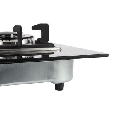 Krypton 2-IN-1 Built-In Gas Hob- KNGC6433/ Tempered Glass Top, Stove with Sabaf Burners, Low Consumption and Improved Flow for Efficient Heating/ Pulse Ignition System, Perfect for Residential Use, Apartment / Black, 2 Years Warranty