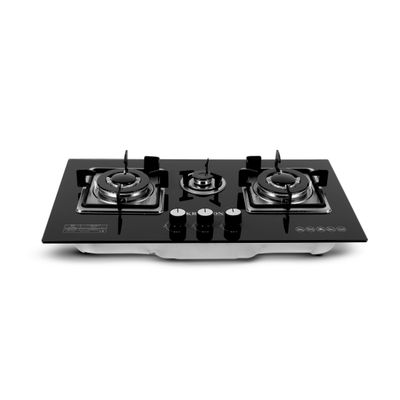 Krypton 2-IN-1 Built-In Gas Hob- KNGC6433/ Tempered Glass Top, Stove with Sabaf Burners, Low Consumption and Improved Flow for Efficient Heating/ Pulse Ignition System, Perfect for Residential Use, Apartment / Black, 2 Years Warranty