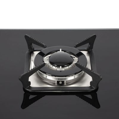 Krypton 2-IN-1 Built-In Gas Hob- KNGC6434/ 5 Burners, Tempered Glass Top, Stove with Sabaf Burner, Low Consumption and Improved Flow for Efficient Heating/ Pulse Ignition System, Perfect for Residential Use, Apartment / Black, 2 Years Warranty