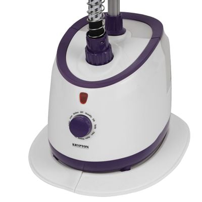 Krypton Garment Steamer- KNGS6441/ 1.7 liter Water Tank Capacity with Side Water Outlet for Easy Maintenance/ Suitable for All Kinds of Fabric, Synthetic, Natural, Dense, Softens, Straightens and Removes Wrinkles with Ease/ 60 min Continuous Working, Powerful Steam, 2000 w/ White, 2 Years Warranty