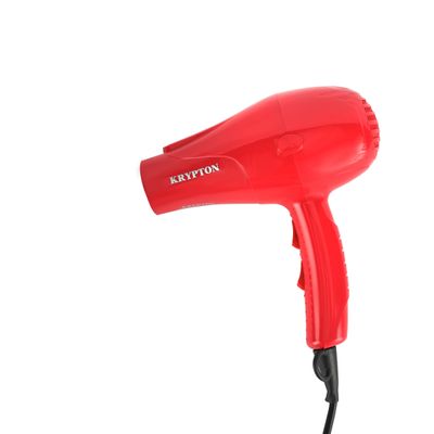 Krypton 1500 W Hair Dryer- KNH6560/ High Speed, Quiet Sound 2 Speed and 3 Heat Settings/ with Turbo Motor for Quick Drying, Perfect for Salon and at Home Styling/ 2 Years Warranty, Red