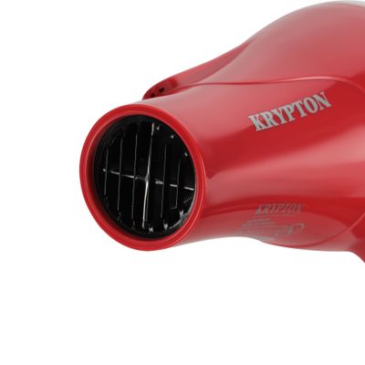 Krypton 1500 W Hair Dryer- KNH6560/ High Speed, Quiet Sound 2 Speed and 3 Heat Settings/ with Turbo Motor for Quick Drying, Perfect for Salon and at Home Styling/ 2 Years Warranty, Red