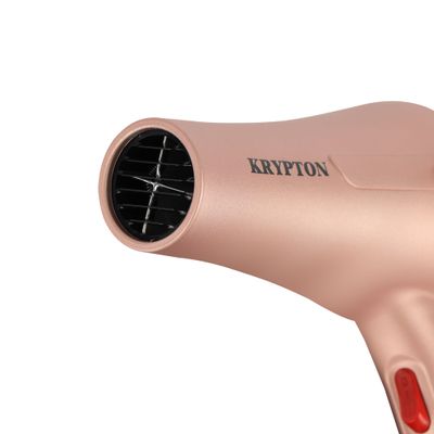 Krypton 1600 W Hair Dryer- KNH6561/ High Speed, Quiet Sound 2 Speed and 3 Heat Settings/ with Turbo Motor for Quick Drying, Perfect for Salon and at Home Styling/ 2 Years Warranty, Pink