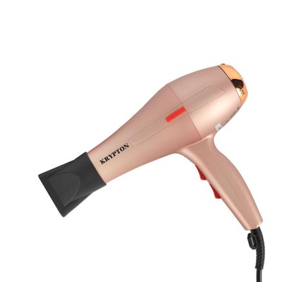 Krypton 1600 W Hair Dryer- KNH6561/ High Speed, Quiet Sound 2 Speed and 3 Heat Settings/ with Turbo Motor for Quick Drying, Perfect for Salon and at Home Styling/ 2 Years Warranty, Pink