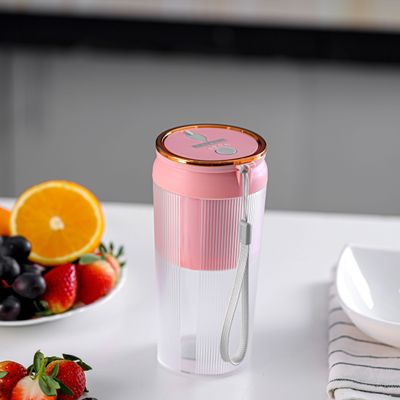 Krypton 300 ml Rechargeable Portable Juicer- KNB6579/ Powerful 35W Motor, Rechargeable Lithium Battery/ Perfect for Juices, Smoothies, Milkshakes/ Pink, 2 Years Warranty 