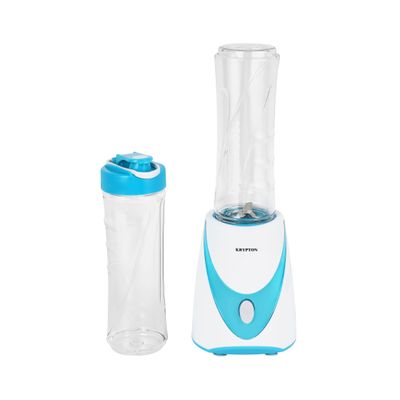 Krypton 0.6L Personal Blender- KNB6568 /with One Speed, Stainless Steel Blade, 2PCS Tritan Bottle, Non-Slipping Foot/ Great for Smoothies, Diet Shakes and Protein Drinks/ PP Housing, Comes with  4 Blades, AC Motor, Non-Slipping Foot and Safety System/ Blue Color, Black Color, 2 Years Warranty